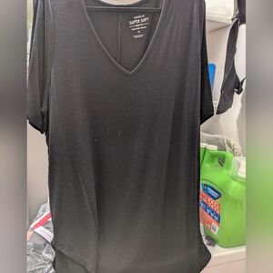 Torrid Black V-Neck Tunic Top